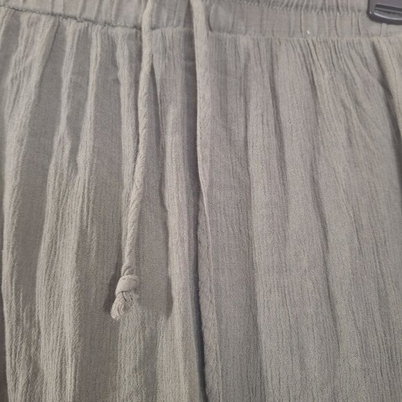 Passports Maxi drawstring green skirt cottage core modest size Medium - Picture 4 of 5